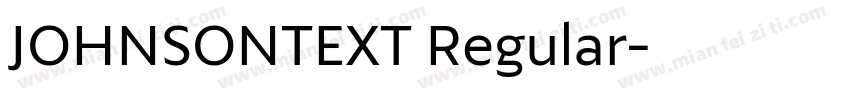 JOHNSONTEXT Regular字体转换